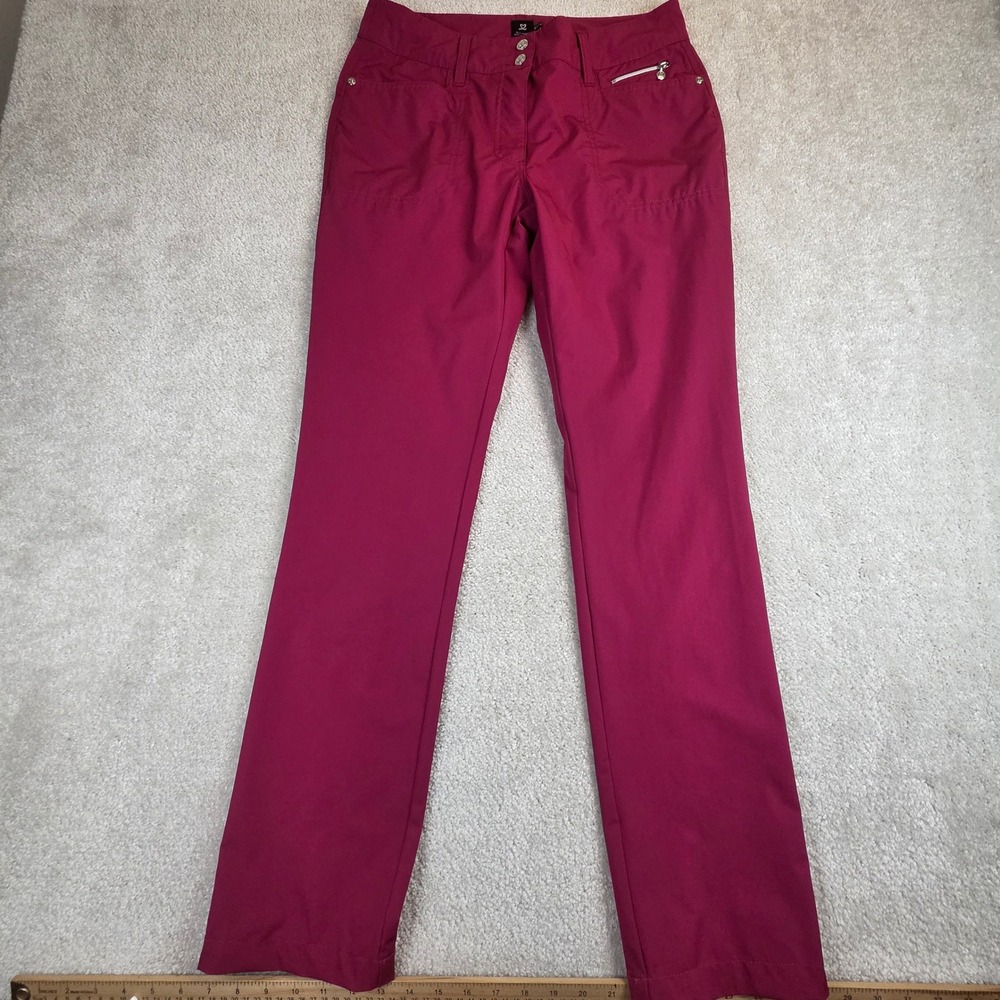 Daily Sports Womens Lyric Performance Pants Pink Straight Leg Stretch Size 10L